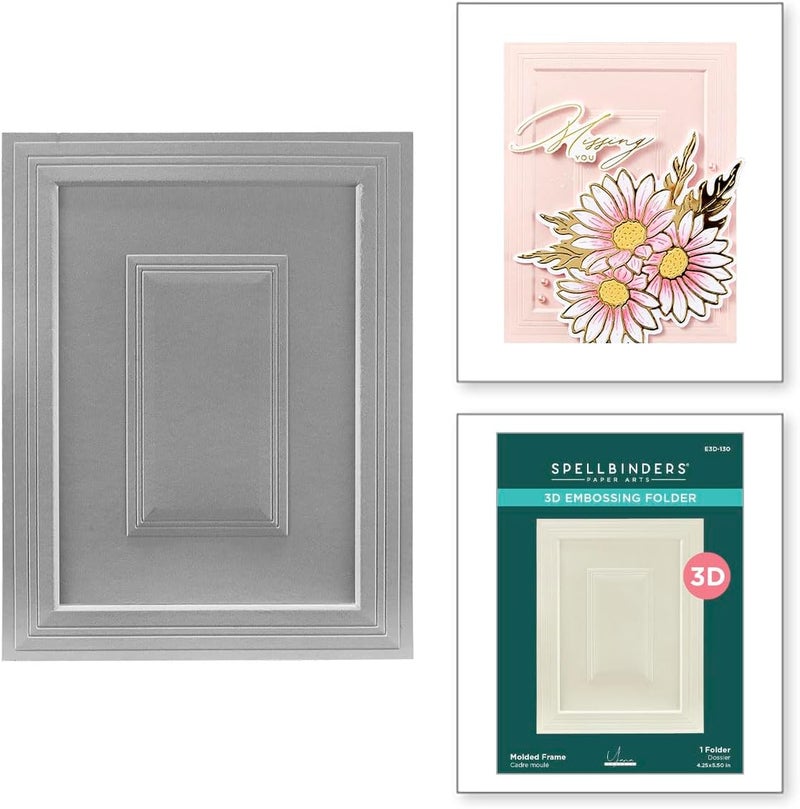 E3D-130 Molded Frame 3D Embossing Folder from The Yana's Daisies Collection by Yana Smakula